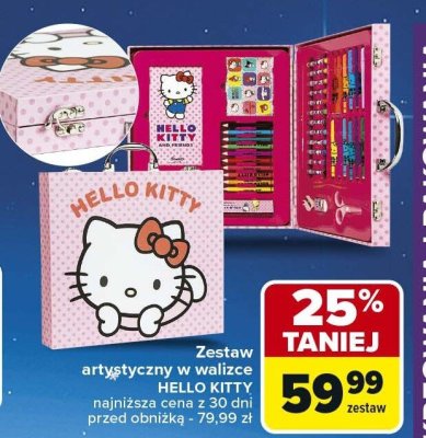 Zestaw artystyczny w walizce HELLO KITTY promocja w Carrefour