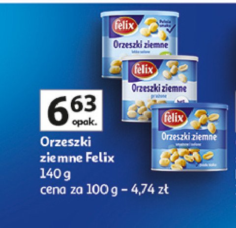 Orzeszki ziemne lekko solone Felix orzeszki promocja w Auchan