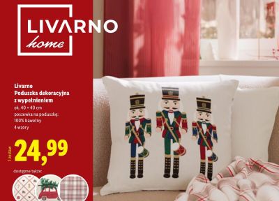 Poduszka dekoracyjna z wypełnieniem 40x40 cm promocja w Lidl