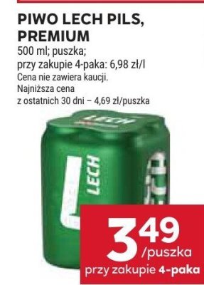 Piwo Lech Pils Premium promocja w Stokrotka