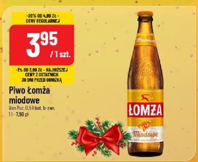 Piwo Łomża miodowe promocja w POLOmarket