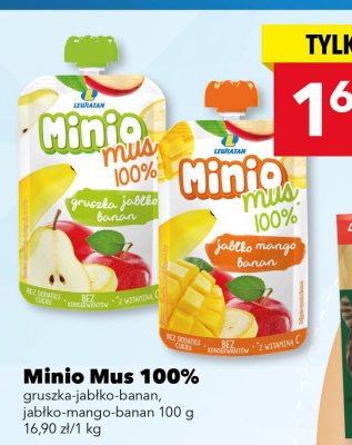 Gruszka-jabłko-banan Minio Mus 100% promocja w LEWIATAN