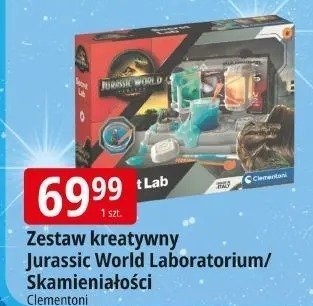 Zestaw kreatywny Jurassic World Laboratorium/Skamieniałości Clementoni promocja w Leclerc