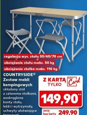 Zestaw mebli kempingowych K-classic countryside promocja w Kaufland