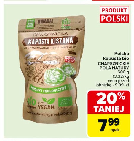 Kapusta kiszona eko Charsznica promocja