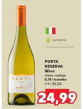 Wino wytrawne Porta reserva chardonnay promocja