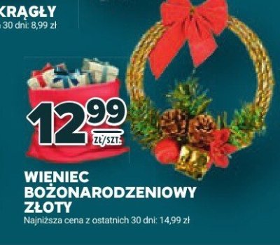 Wieniec bożonarodzeniowy złoty promocja w Stokrotka
