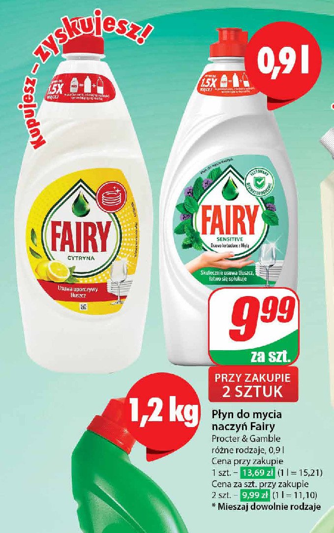 Płyn do mycia naczyń drzewo herbaciane z miętą Fairy sensitive promocja