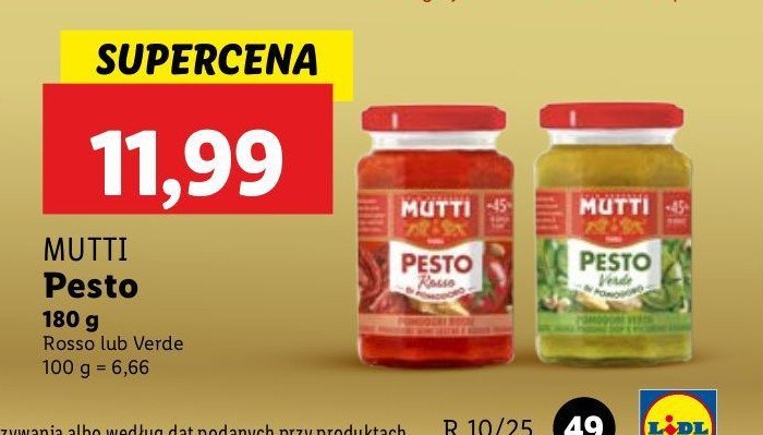 Pesto verdi Mutti promocja w Lidl