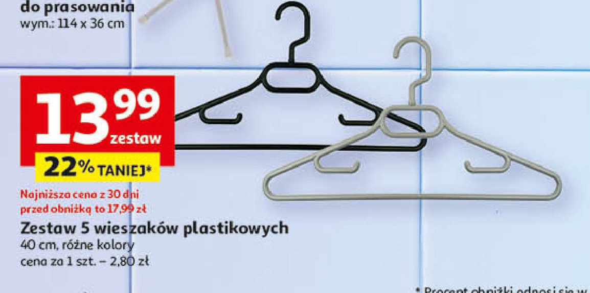 Wieszak plastikowy promocja