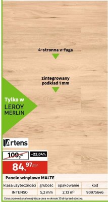 Panele winylowe MALTE V.rtens promocja w Leroy Merlin