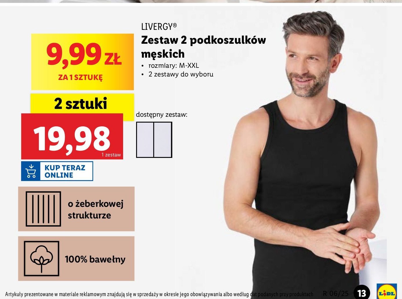 Podkoszulka męska rozm. m-xxl Livergy promocja