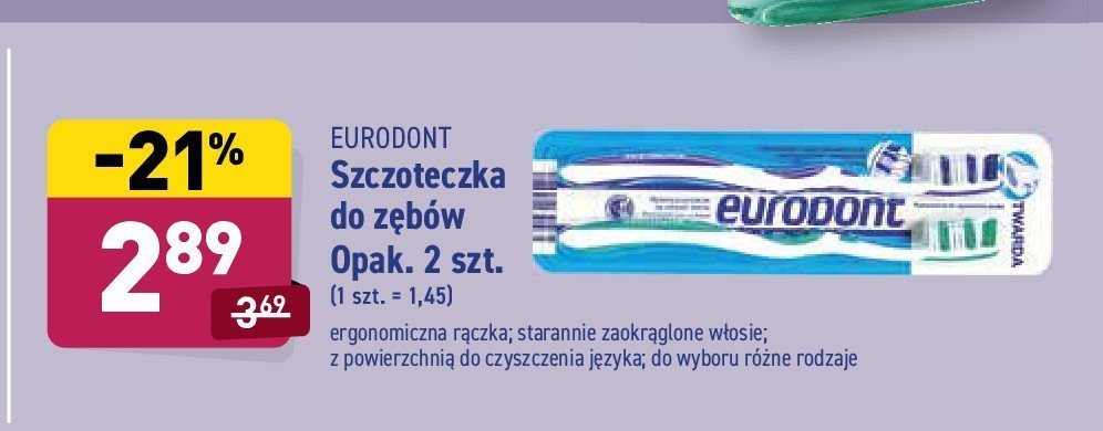 Szczoteczka do zębów twarda Eurodont promocja