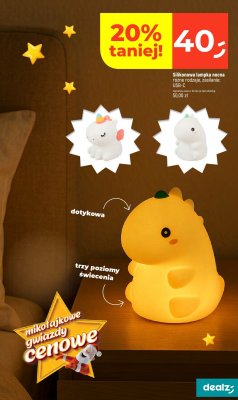 Silikonowa lampka nocna różne rodzaje, zasilanie: USB-C promocja w Dealz