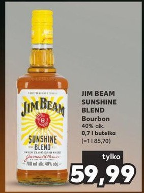 Whiskey Jim beam sunshine blend promocja
