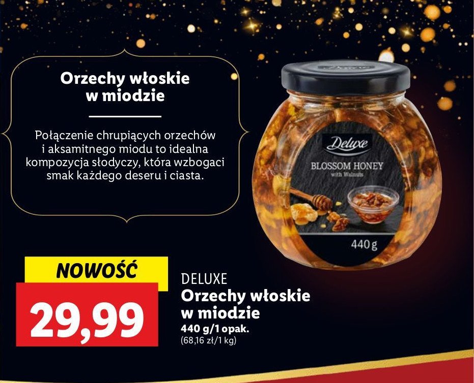 Orzechy włoskie w miodzie Deluxe promocja