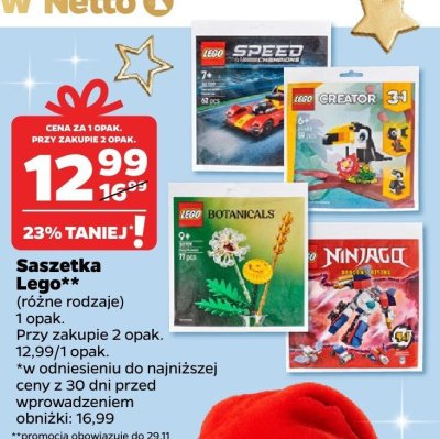 Saszetka Lego różne rodzaje promocja w Netto