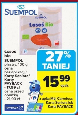 Łosoś bio Suempol promocja w Carrefour Market