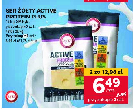 Ser active protein blue Ryki promocja w Stokrotka