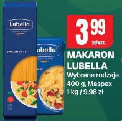 Makaron Lubella Wybrane rodzaje 400 g, Maspex promocja w Chorten