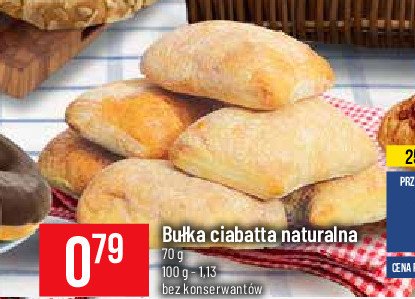 Bułka ciabatta naturalna promocja