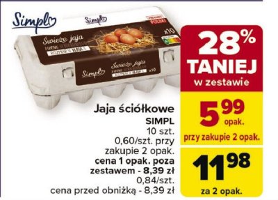 Jaja ściółkowe kl.m Simpl promocja