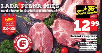 Czwartek niedziela mięso Łada pełna mięs promocja w TOPAZ