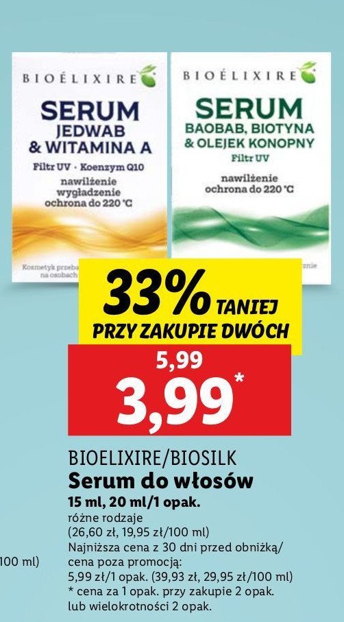 Serum baobab biotyna & olejek konopny Bioelixire promocja