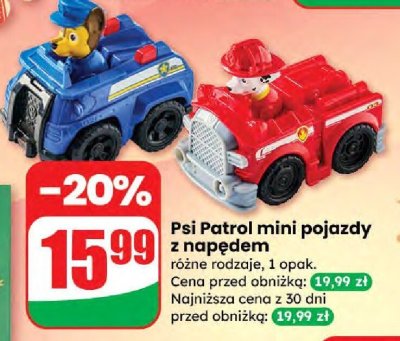 Psi Patrol mini pojazdy z napędem promocja w Dino