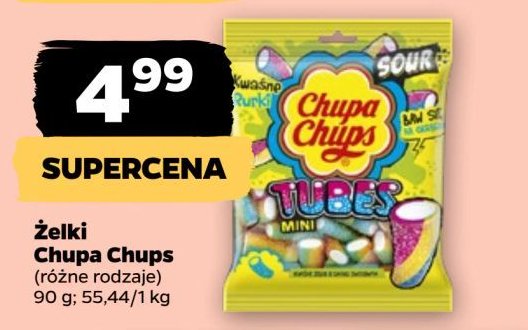 Żelki kwaśne Chupa chups tubes mini promocja w Netto