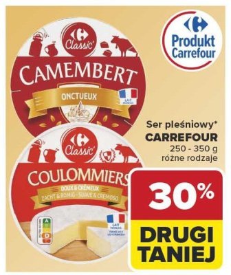 Ser pleśniowy Carrefour Camembert, Coulommiers różne rodzaje promocja w Carrefour