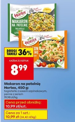 Makaron na patelnię Hortex, 450 g tagiatelle z sosem szpinakowym  promocja w Biedronka