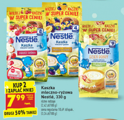 Kaszka mleczno-ryżowo-kukurydziana banan-jabłko-morela Nestle kaszka promocja