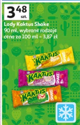 Lody Kaktus Shake 90 ml, wybrane rodzaje promocja w Auchan