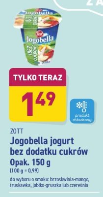 Jogurt czereśnia bez cukrów Jogobella promocja