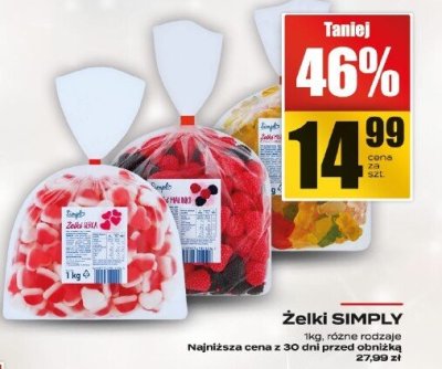 Żelki SIMPLY promocja w Supeco