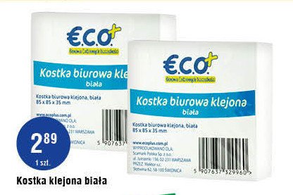 Kostka biurowa biała Eco+ promocja w Selgros