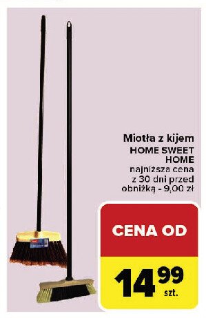 Miotła z kijem Home sweet home promocja w Carrefour