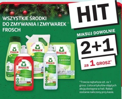 Środki do zmywania i zmywarek Frosch • Miksu dowolnie 2+1 za 1 grosz promocja w Selgros