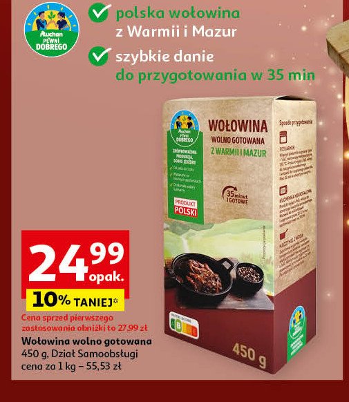 Wołowina wolno gotowana Auchan pewni dobrego promocja w Auchan