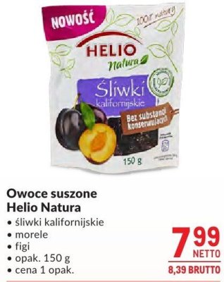 Owoce suszone Helio Natura śliwki kalifornijskie promocja w Makro