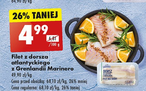 Dorsz atlantycki filet z grenlandii Marinero promocja