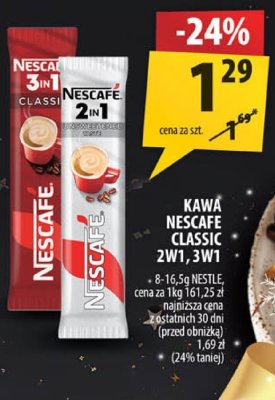Kawa Nescafe Classic 2w1, 3w1 promocja w Arhelan