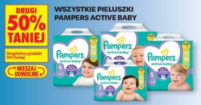 Pieluszki Pampers Active Baby, różne rozmiary promocja w Biedronka