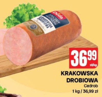 Kiełbasa krakowska drobiowa Cedrob promocja w Chorten