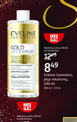 Płyn micelarny przeciwzmarszczkowy Eveline gold lift expert promocja