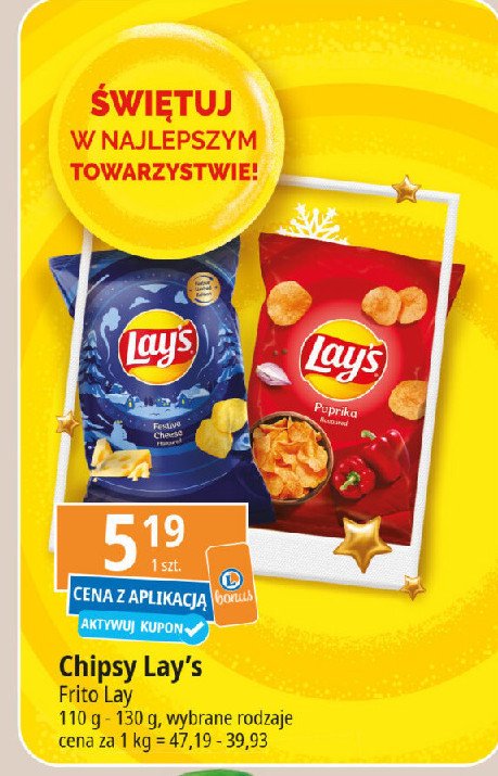 Chipsy festive cheese Lay's Frito lay lay's promocja