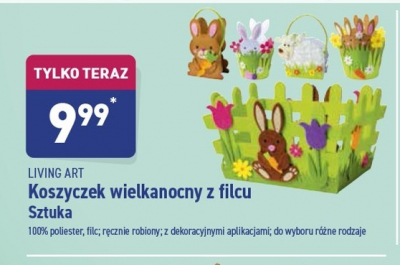 Koszyk wielkanocny z filcu Living art promocja