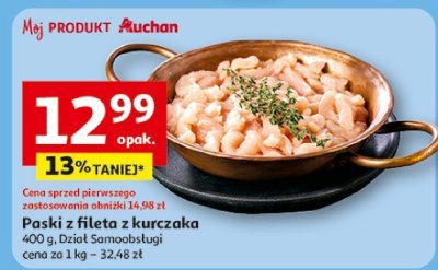 Paski z fileta z kurczaka promocja w Auchan