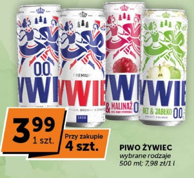 Piwo Żywiec wybrane rodzaje promocja w ABC